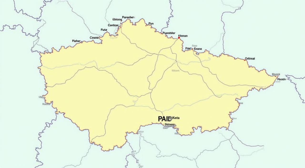 Mapa České republiky s vyznačenými placenými dálničními úseky